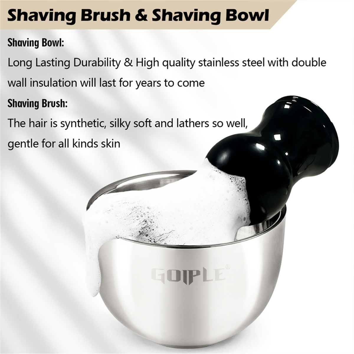 Shaving Care Cream Kit for Men - Shaving Brush Set ulasan dan harga