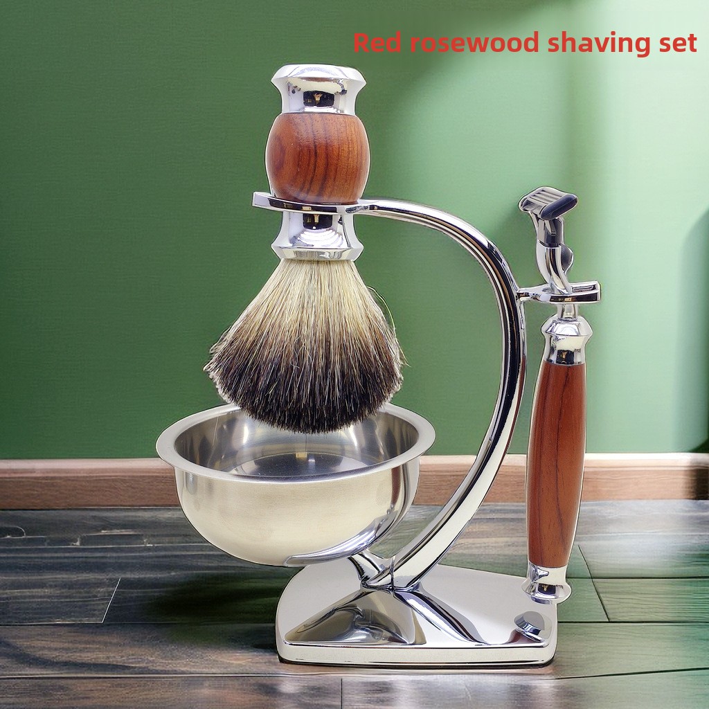 Safflower Rosewood Handle Razo - Shaving Brush Set ulasan dan harga