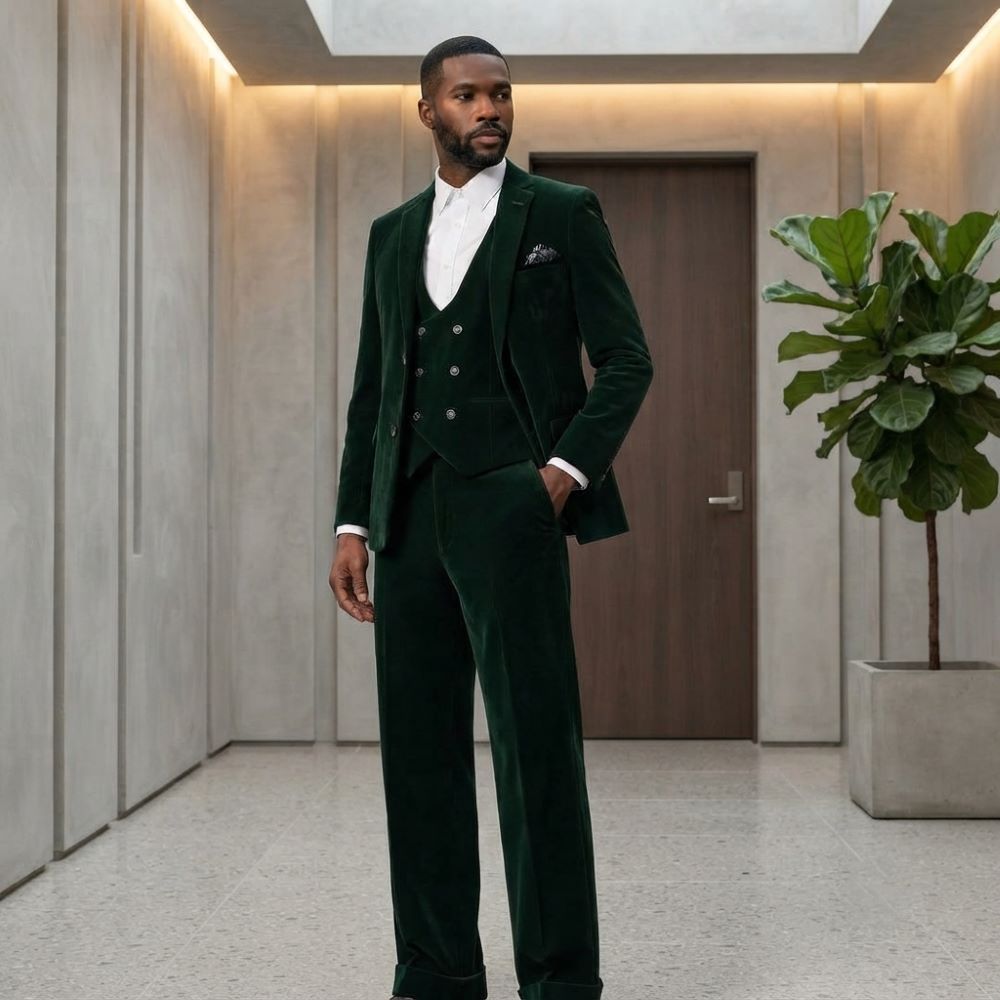 Velvet Wedding Suits for Men 3 - Men'S Grooming Awards ulasan dan harga