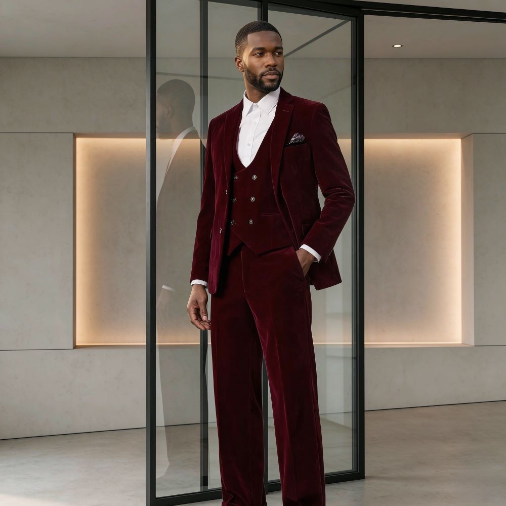 Velvet Wedding Suits for Men 3 - Men'S Grooming Awards ulasan dan harga