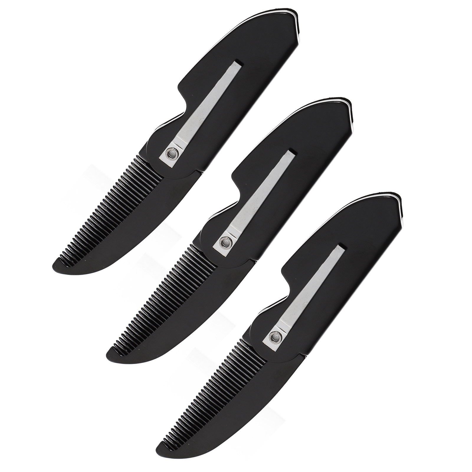 3Pcs Foldable Beard Combs Plas - Mens Grooming Tools ulasan dan harga