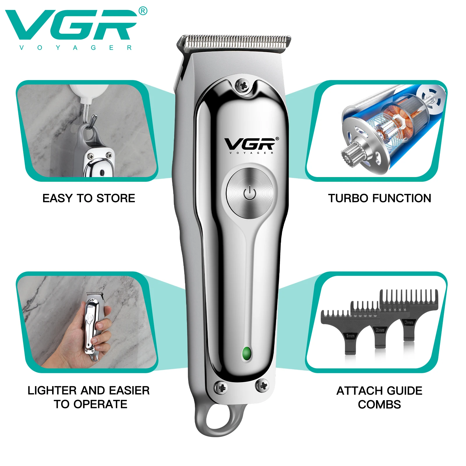 VGR Hair Trimmer Professional  - Men'S Face Grooming ulasan dan harga
