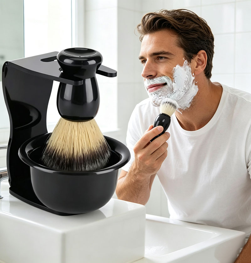 Shaving Brush Set with Stand 3 - Shaving Brush Set ulasan dan harga