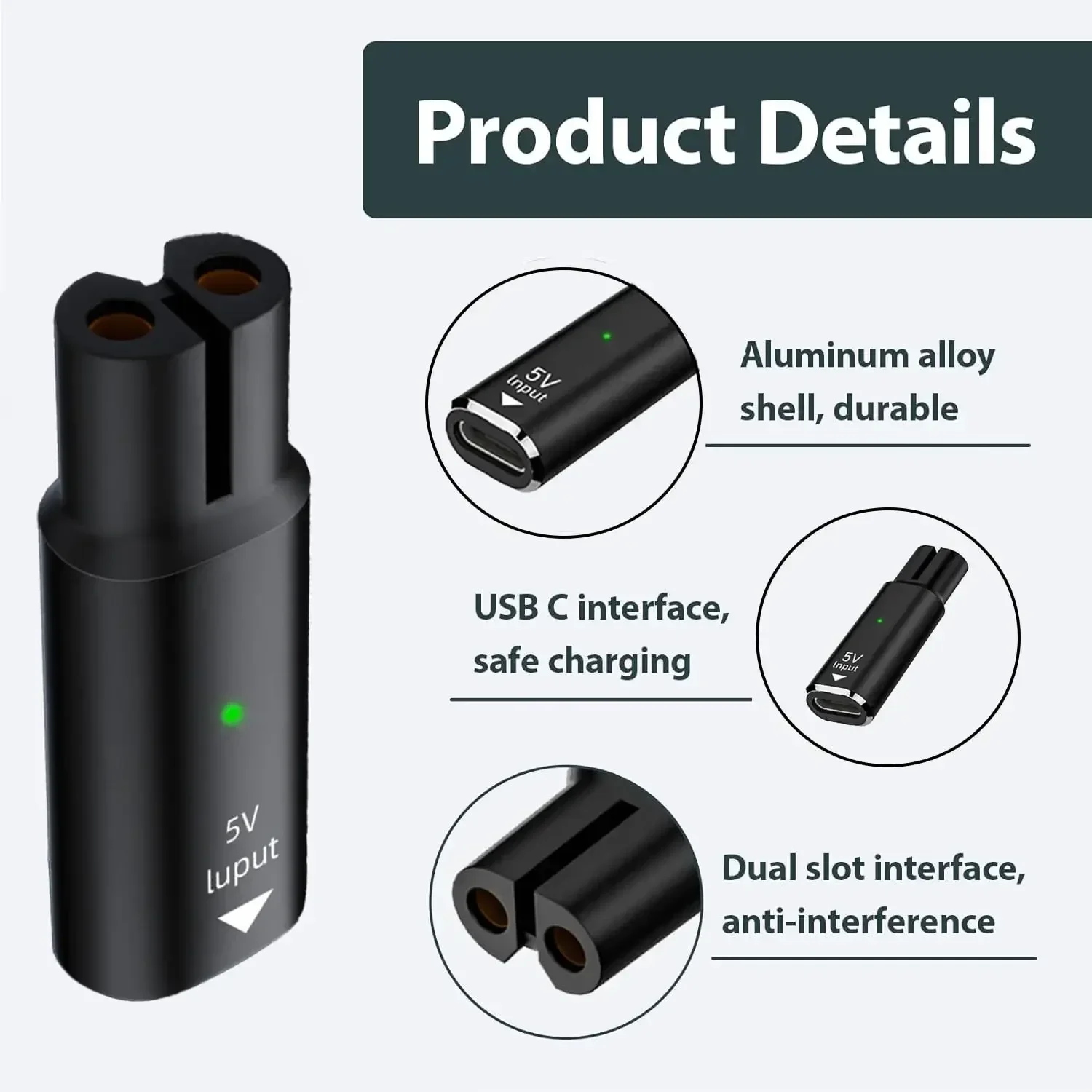 5V Type-C Shaver Adapter Charg - Men'S Face Grooming ulasan dan harga
