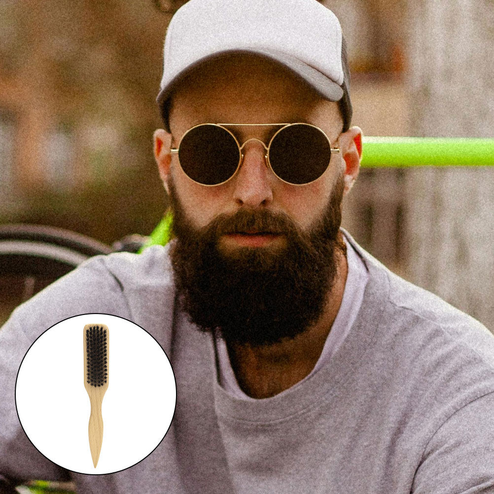 Men Small Soft Beard Brush Woo - Mens Grooming Tools ulasan dan harga