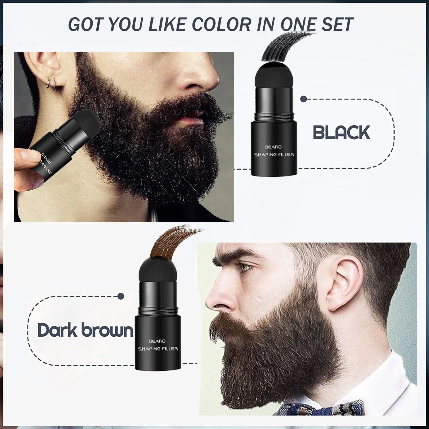 Beard Pen Beard Filler Pencil  - Shaving Brush Set ulasan dan harga