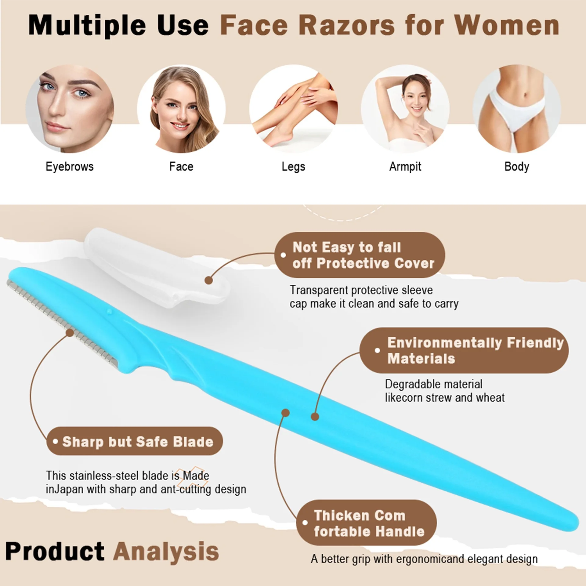 5/10/30/40pcsbrow Razor and Fa - Men'S Face Grooming ulasan dan harga
